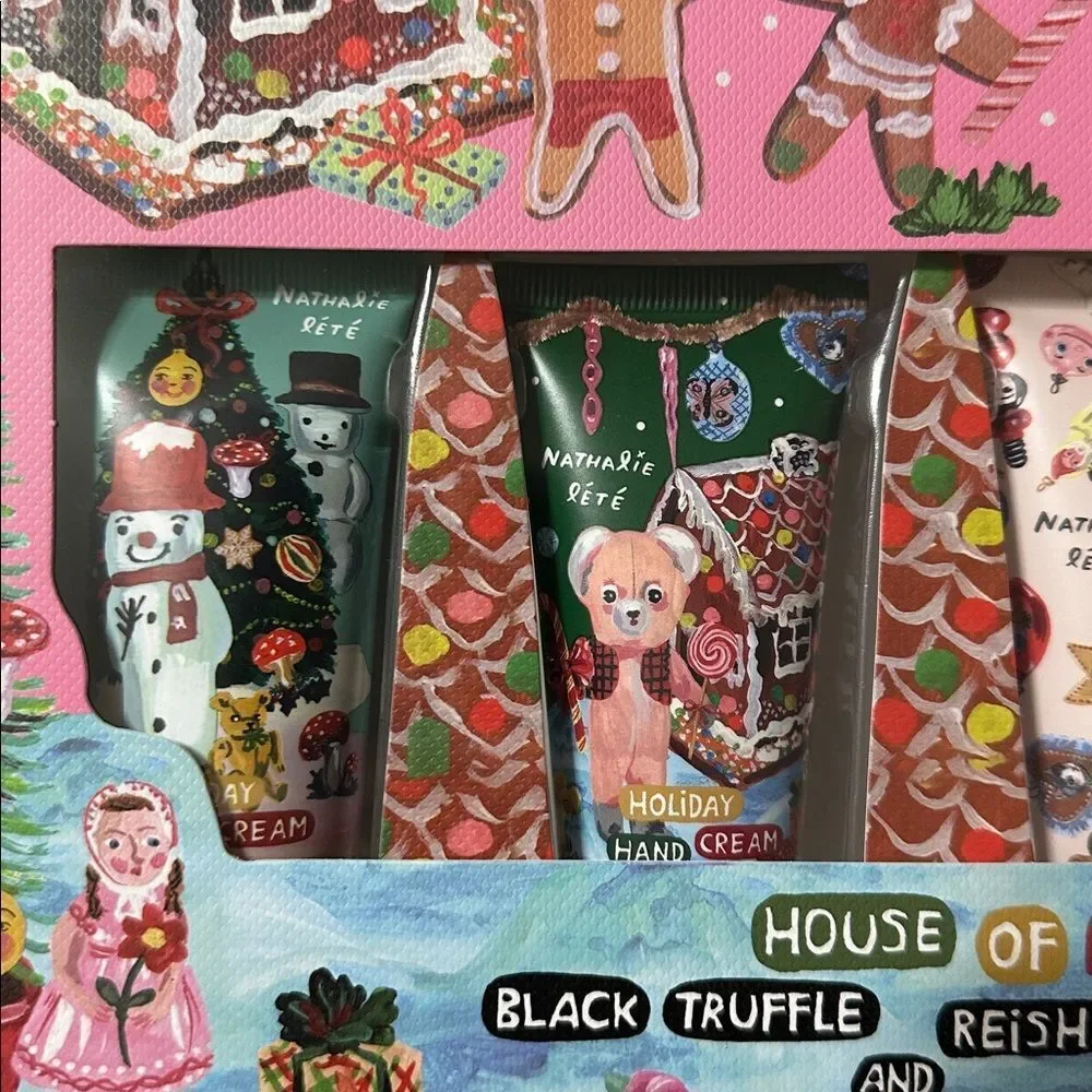 Anthropologie x Nathalie Lete Gingerbread House Shaped set of 8 Hand Creams